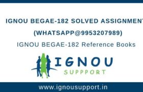 IGNOU BEGAE-182 Assignment