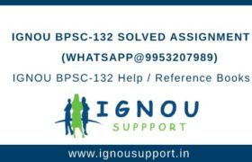 IGNOU BPSC-132 solved Assignment