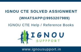 IGNOU CTE Solved Assignment