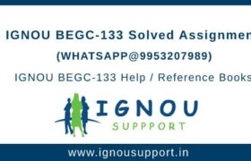 IGNOU BEGC133 Assignment