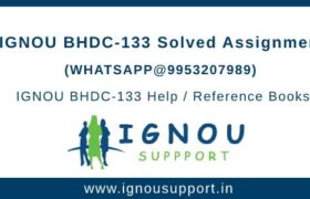 BHDC133 Assignment Ignou