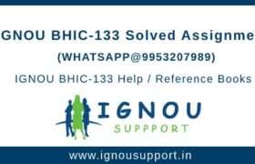 Ignou BHIC133 Assignment