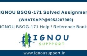 IGNOU BSOG171 Solved Assignment